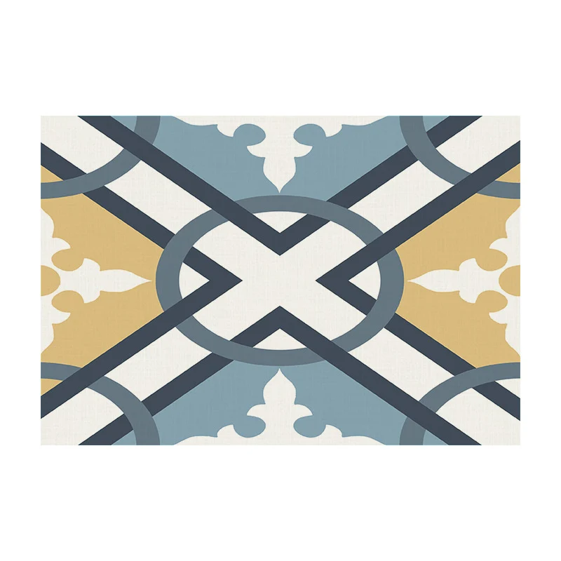Temu Cross-Border New Product Ins Style Small Fresh Placemat Digital Printing Square Insulation Mat Restaurant Table Mat Wholesale