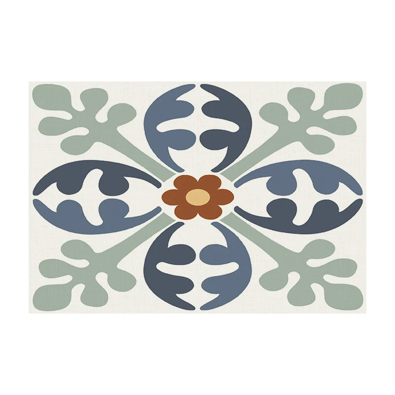 Temu Cross-Border New Product Ins Style Small Fresh Placemat Digital Printing Square Insulation Mat Restaurant Table Mat Wholesale