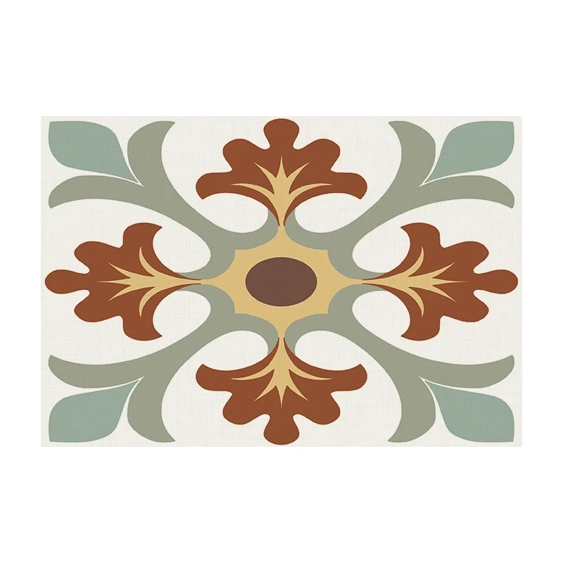 Temu Cross-Border New Product Ins Style Small Fresh Placemat Digital Printing Square Insulation Mat Restaurant Table Mat Wholesale