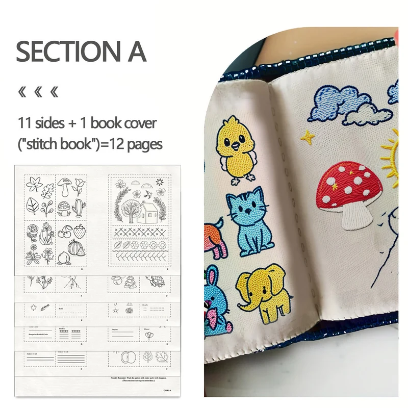 Cross-Border Popular Original Stitchbook Needlework Handmade Embroidery Needlework DIY Embroidery Book Embroidery Material Kit