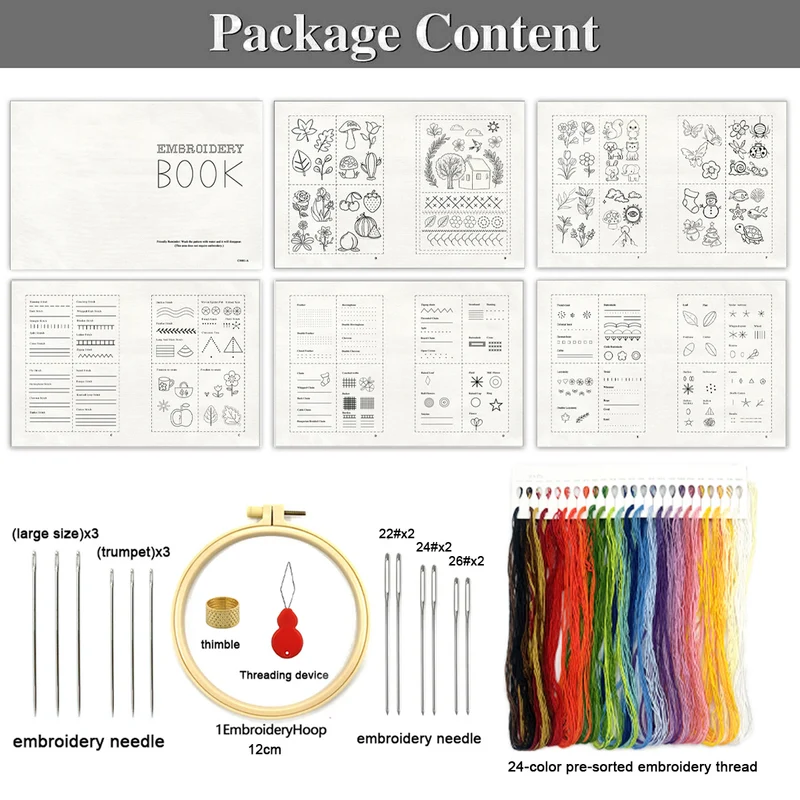 Cross-Border Popular Original Stitchbook Needlework Handmade Embroidery Needlework DIY Embroidery Book Embroidery Material Kit