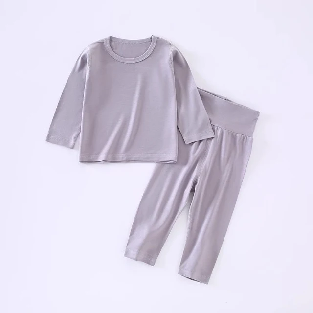 Category a Modal Infant Home Clothing Set High Waist Belly Protection Baby Long Sleeve Pajamas Air Conditioning Clothes Autumn Clothes Autumn Pants
