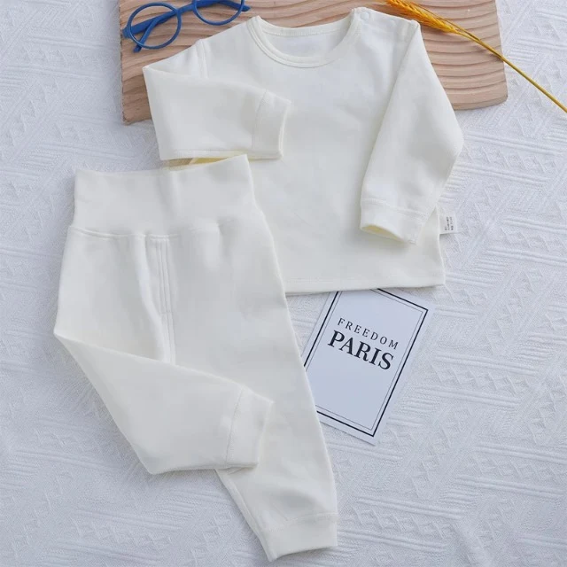 Category a Modal Infant Home Clothing Set High Waist Belly Protection Baby Long Sleeve Pajamas Air Conditioning Clothes Autumn Clothes Autumn Pants