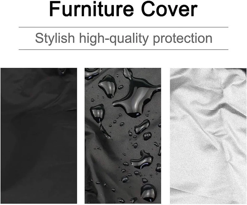 210D Folding Recliner Cover Balcony Garden Courtyard Anti-Blow Dustproof Cover Protective Cover Windproof and Uv Resistant