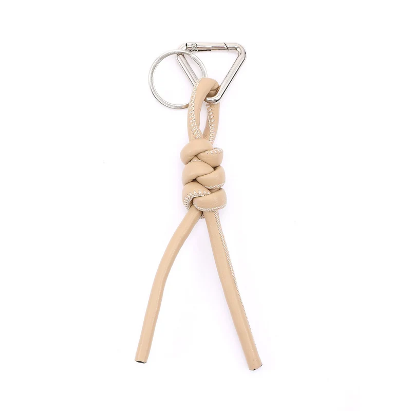 New triangle key chain PU hand-woven diamond key ring bag pendant key chain