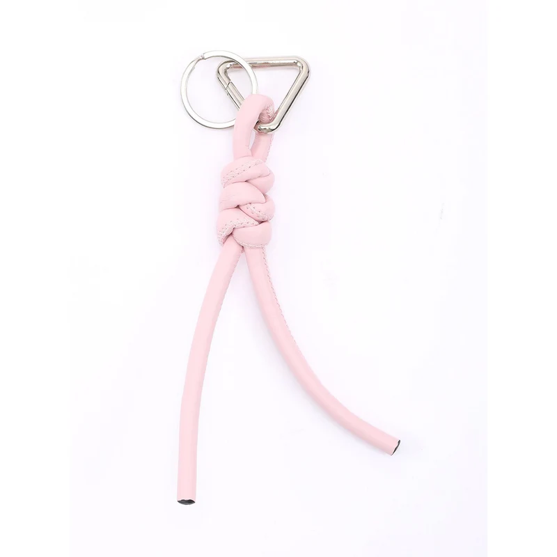 New triangle key chain PU hand-woven diamond key ring bag pendant key chain