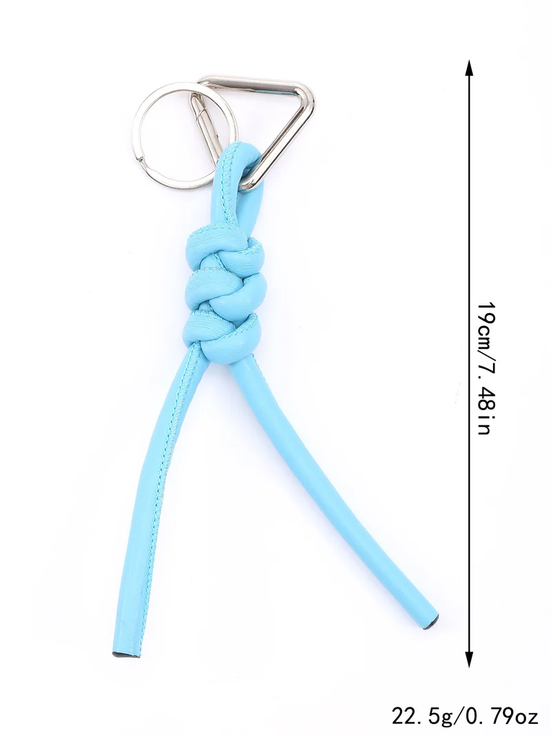 New triangle key chain PU hand-woven diamond key ring bag pendant key chain