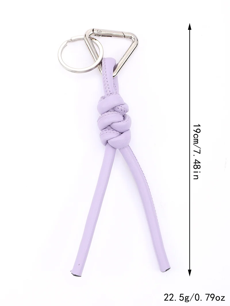 New triangle key chain PU hand-woven diamond key ring bag pendant key chain