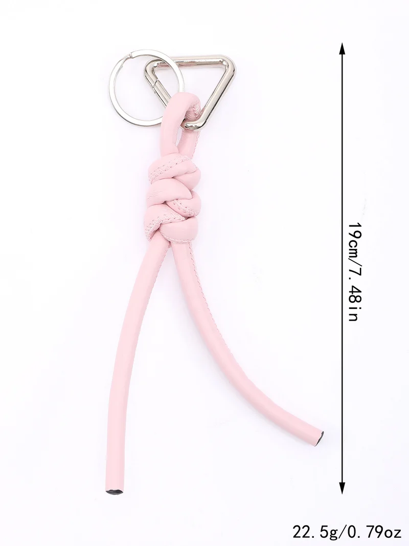 New triangle key chain PU hand-woven diamond key ring bag pendant key chain