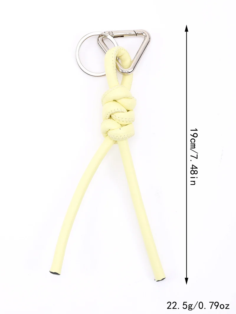 New triangle key chain PU hand-woven diamond key ring bag pendant key chain