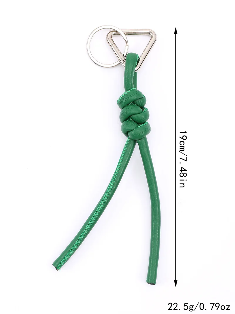 New triangle key chain PU hand-woven diamond key ring bag pendant key chain