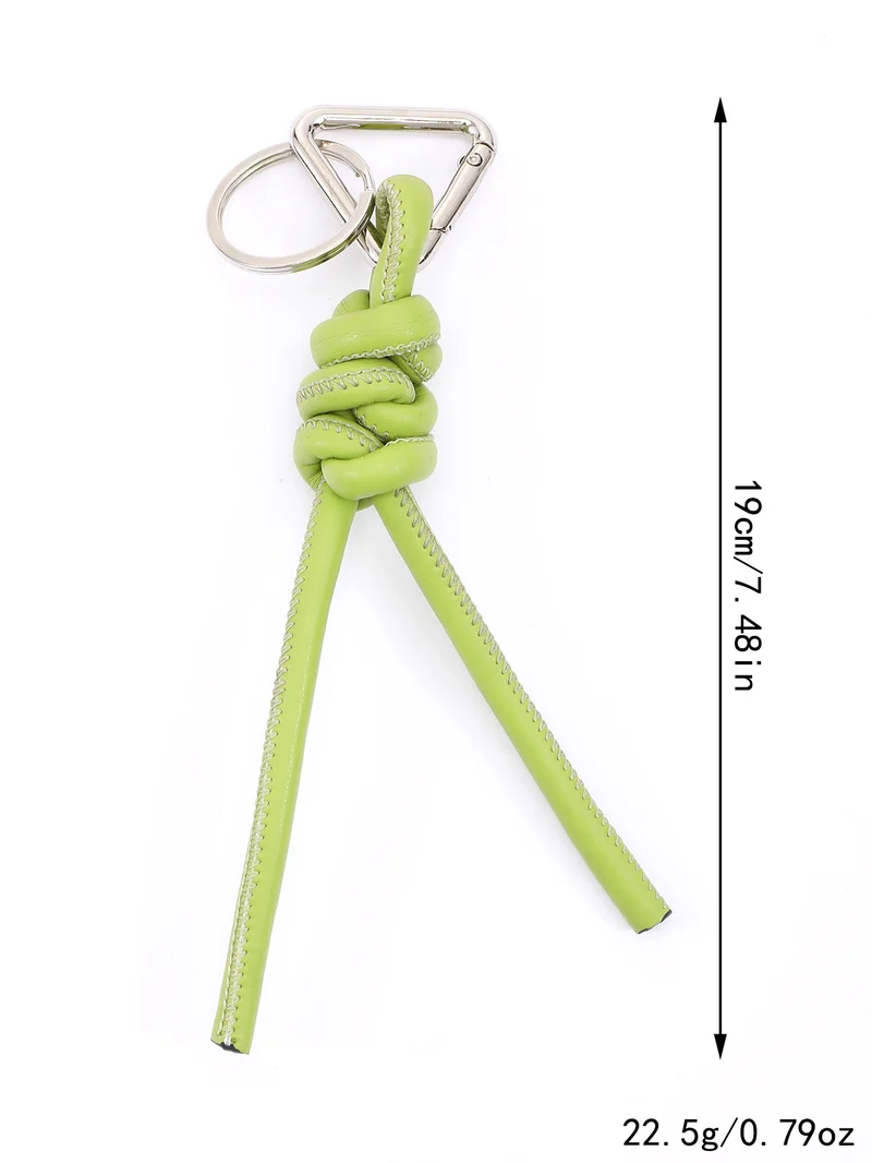 New triangle key chain PU hand-woven diamond key ring bag pendant key chain