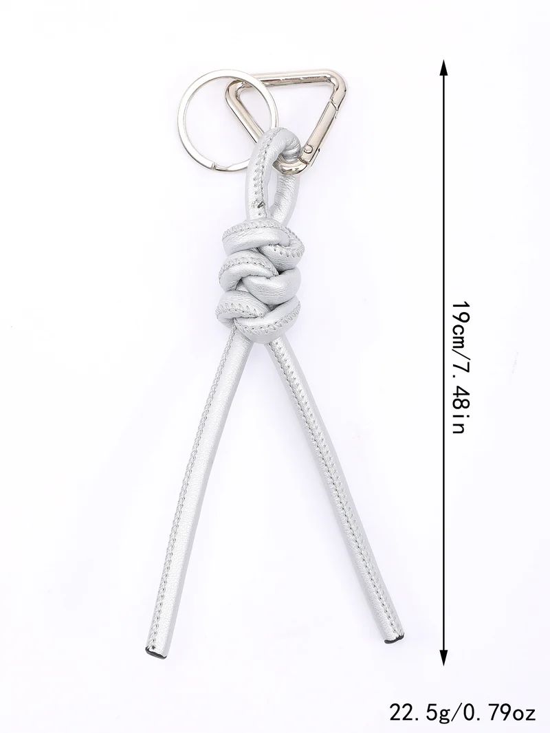 New triangle key chain PU hand-woven diamond key ring bag pendant key chain