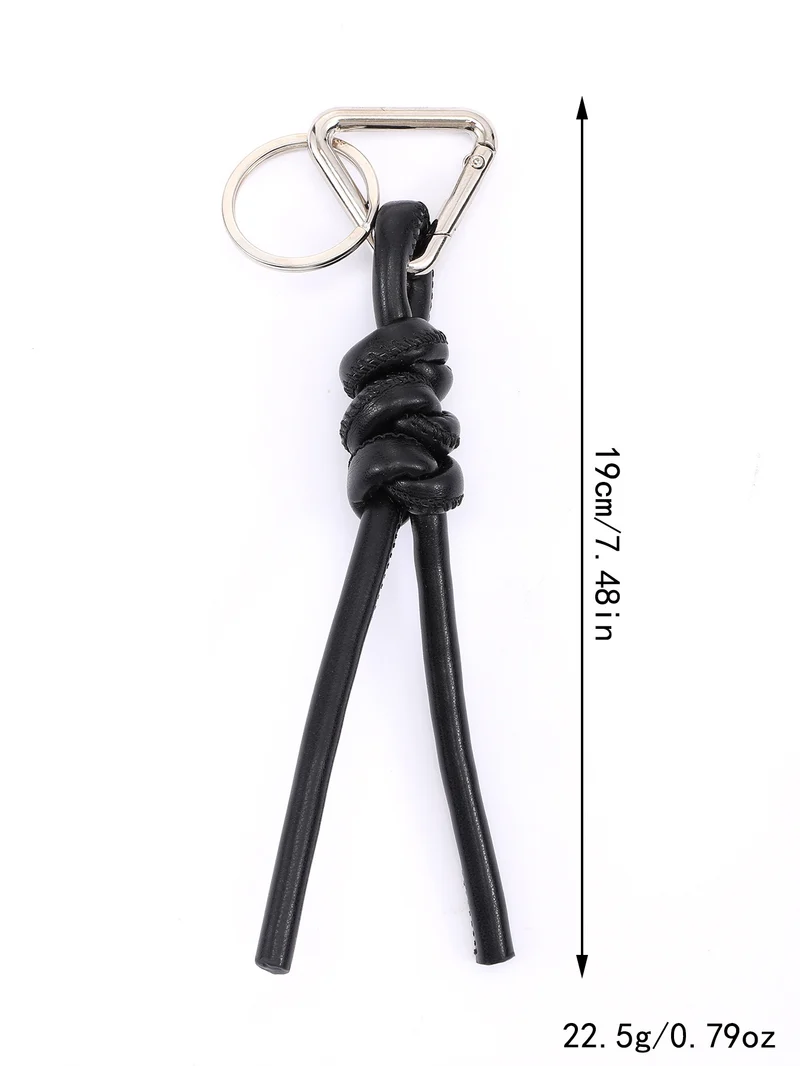 New triangle key chain PU hand-woven diamond key ring bag pendant key chain