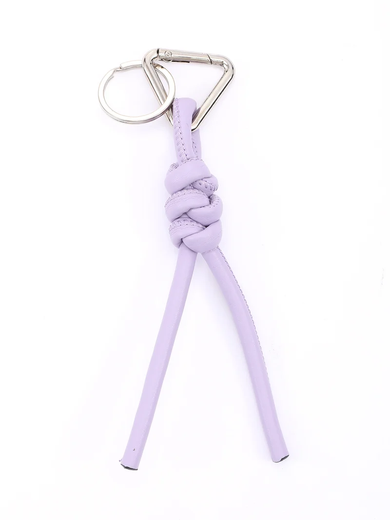 New triangle key chain PU hand-woven diamond key ring bag pendant key chain