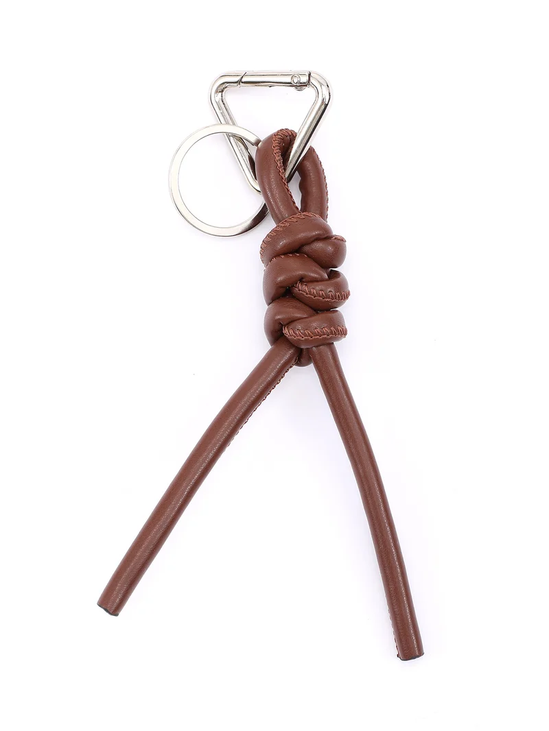 New triangle key chain PU hand-woven diamond key ring bag pendant key chain