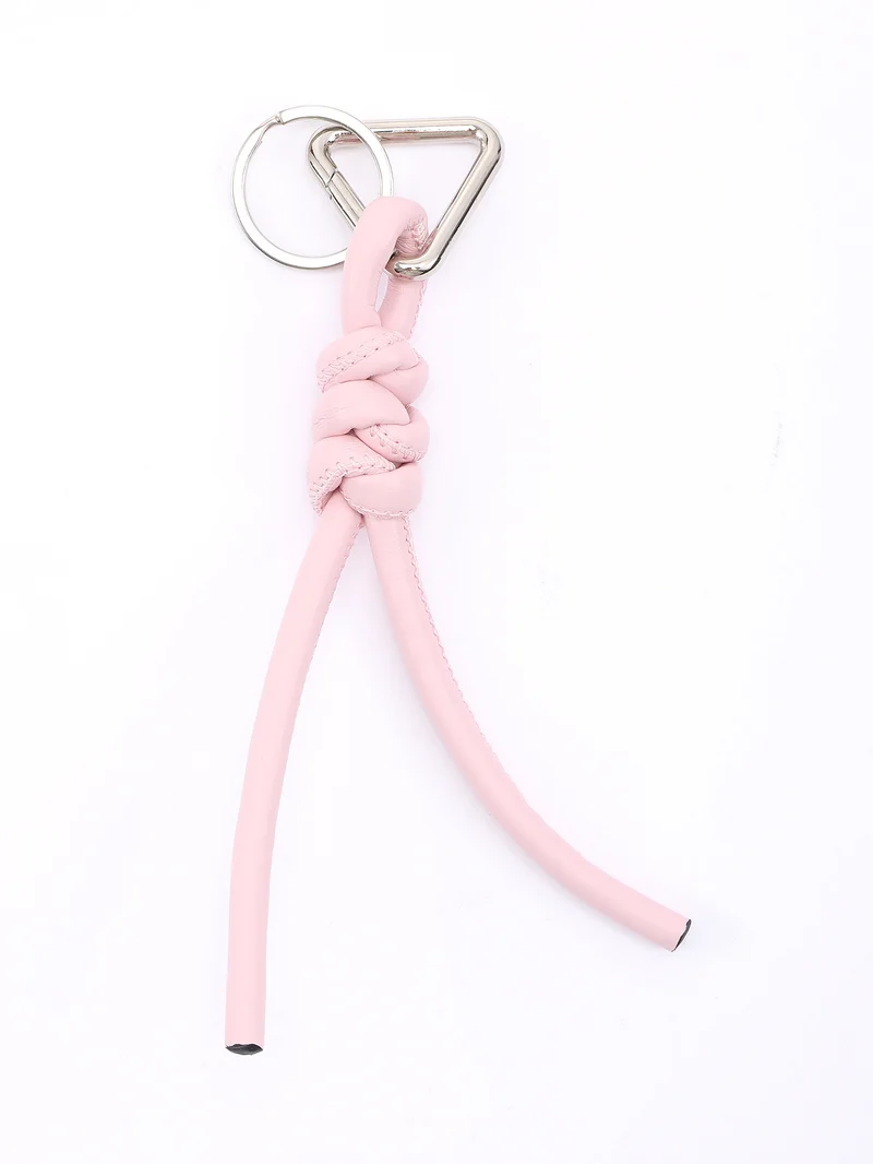 New triangle key chain PU hand-woven diamond key ring bag pendant key chain