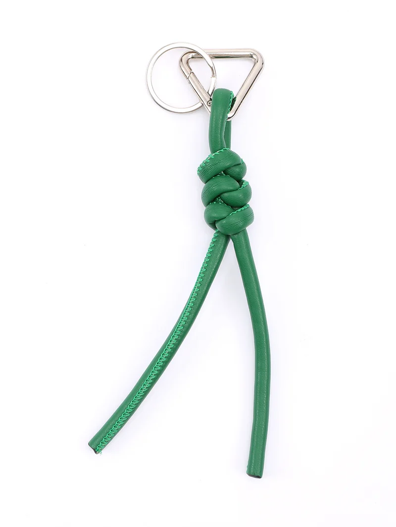 New triangle key chain PU hand-woven diamond key ring bag pendant key chain