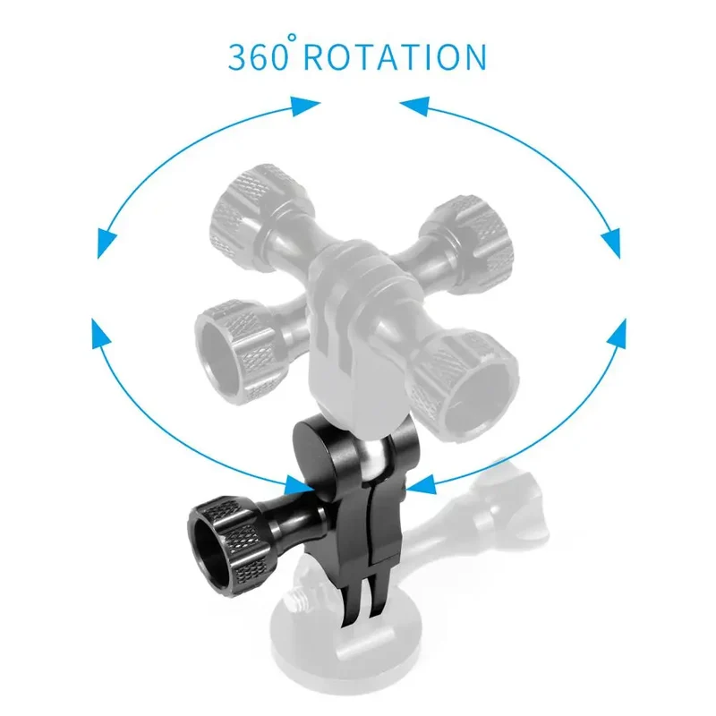 Universal Aluminum Arm Adapter Mount Bracket Connector W/ Knob 1/4'' Inch Screw for GoPro for OSMO Action YI Sports DSLR Cameras