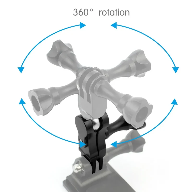 Universal Aluminum Arm Adapter Mount Bracket Connector W/ Knob 1/4'' Inch Screw for GoPro for OSMO Action YI Sports DSLR Cameras