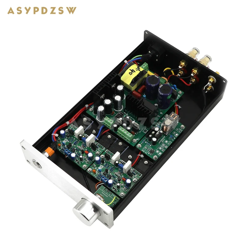 NAP250 MOD 2SC5200 MINI Stereo Power amplifier Base on UK NAIM circuit With SPK protection 80W+80W 8R