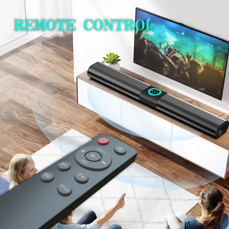 HOMEFISH BS-20 RGB Ambient Light Bluetooth Speaker 6 EQ Sound Effects 4 Speakers Supports TF, USB, AUX, RCA, Bluetooth, FM