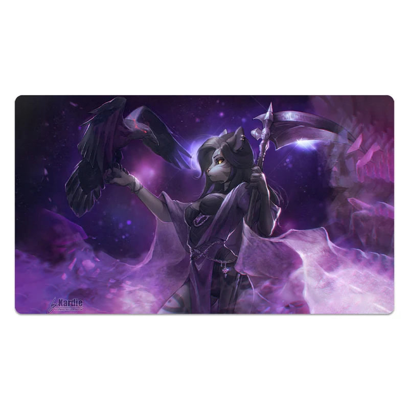 Lady Cat Spirit Crow And Scythe Playmat