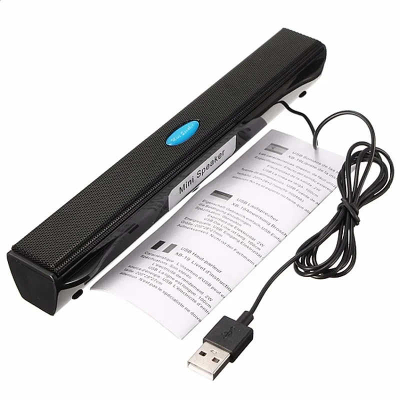 2018 Wired Mini Portable USB Speaker Music Player Amplifier Loudspeaker Stereo Sound Box for Computer Desktop PC Notebook Laptop