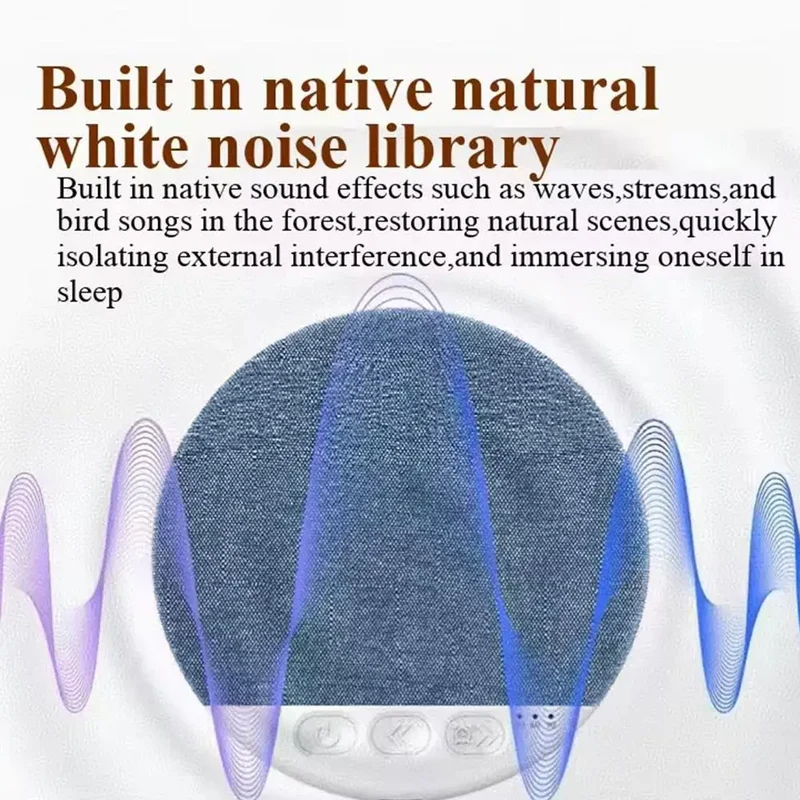 Sleep Aid Pillow Speaker Bluetooth 5.4 Wireless Mini White Noise Speaker Adjustable Timers,Long-Lasting Battery for Deep Sleep