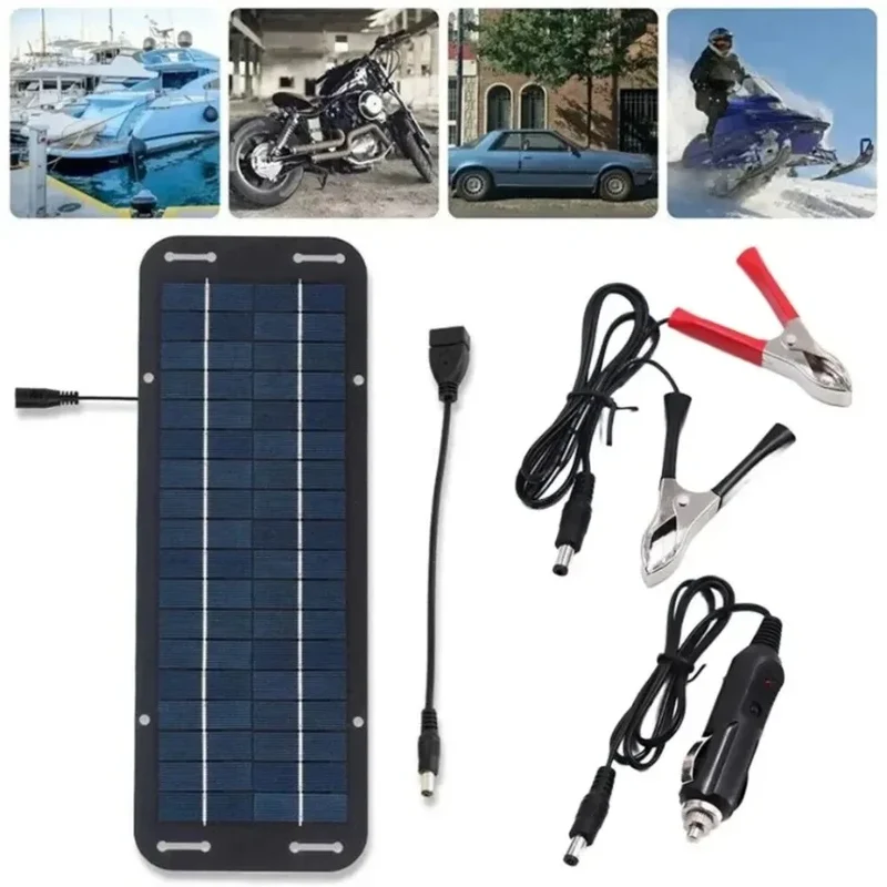 60W 12V Solar Car Battery Charger High Efficiency IP65 Waterproof Solar Panel with Reverse Protection for Caravan Boat Battery