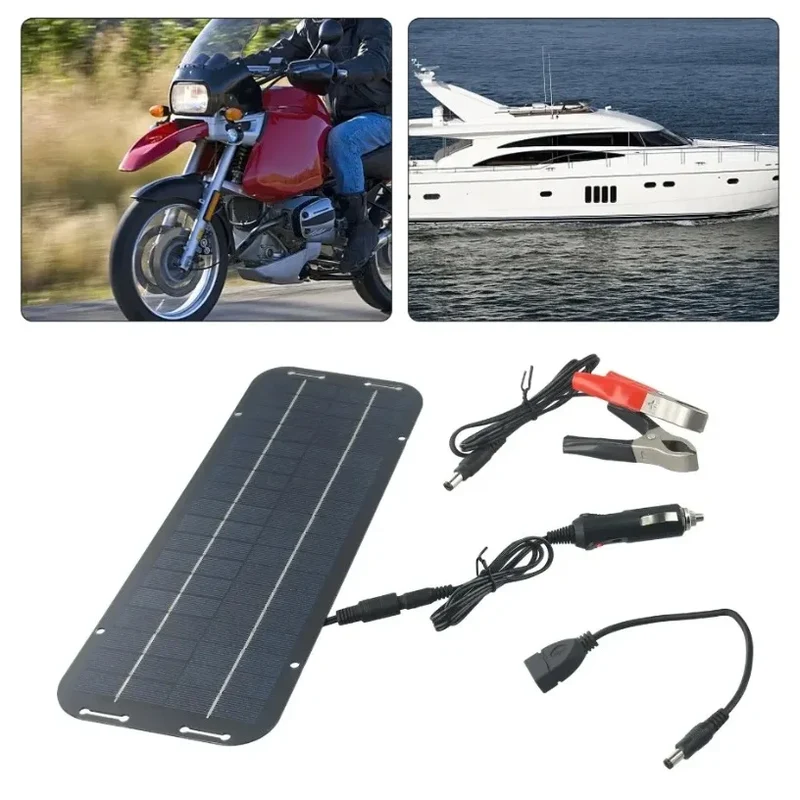 60W 12V Solar Car Battery Charger High Efficiency IP65 Waterproof Solar Panel with Reverse Protection for Caravan Boat Battery