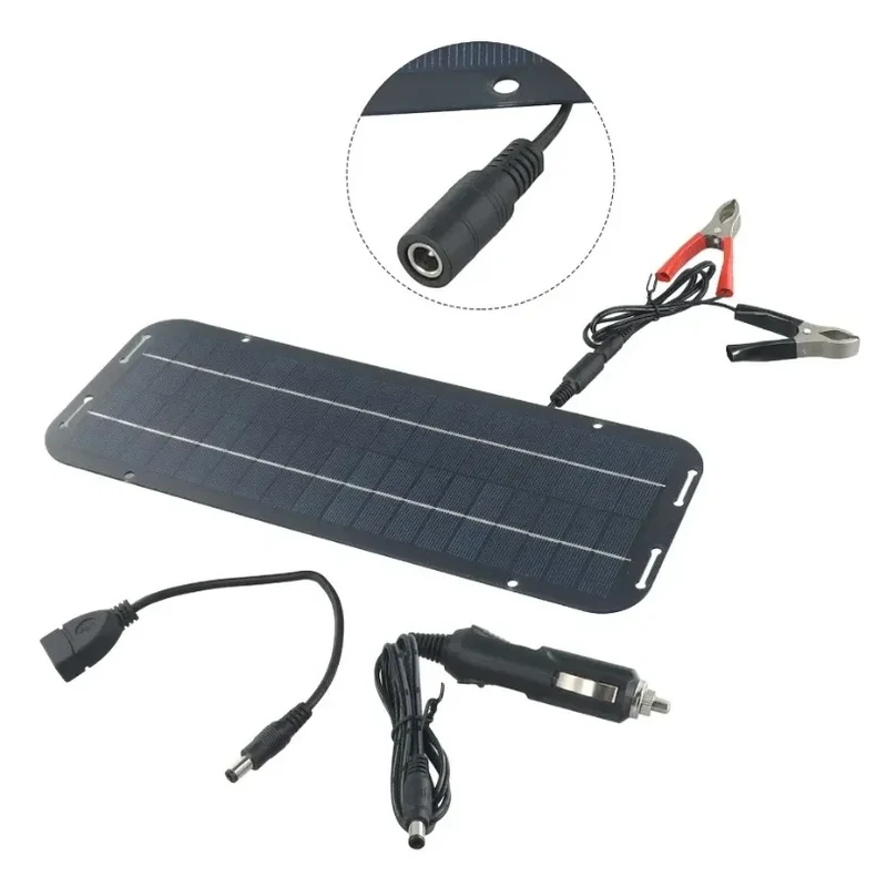60W 12V Solar Car Battery Charger High Efficiency IP65 Waterproof Solar Panel with Reverse Protection for Caravan Boat Battery