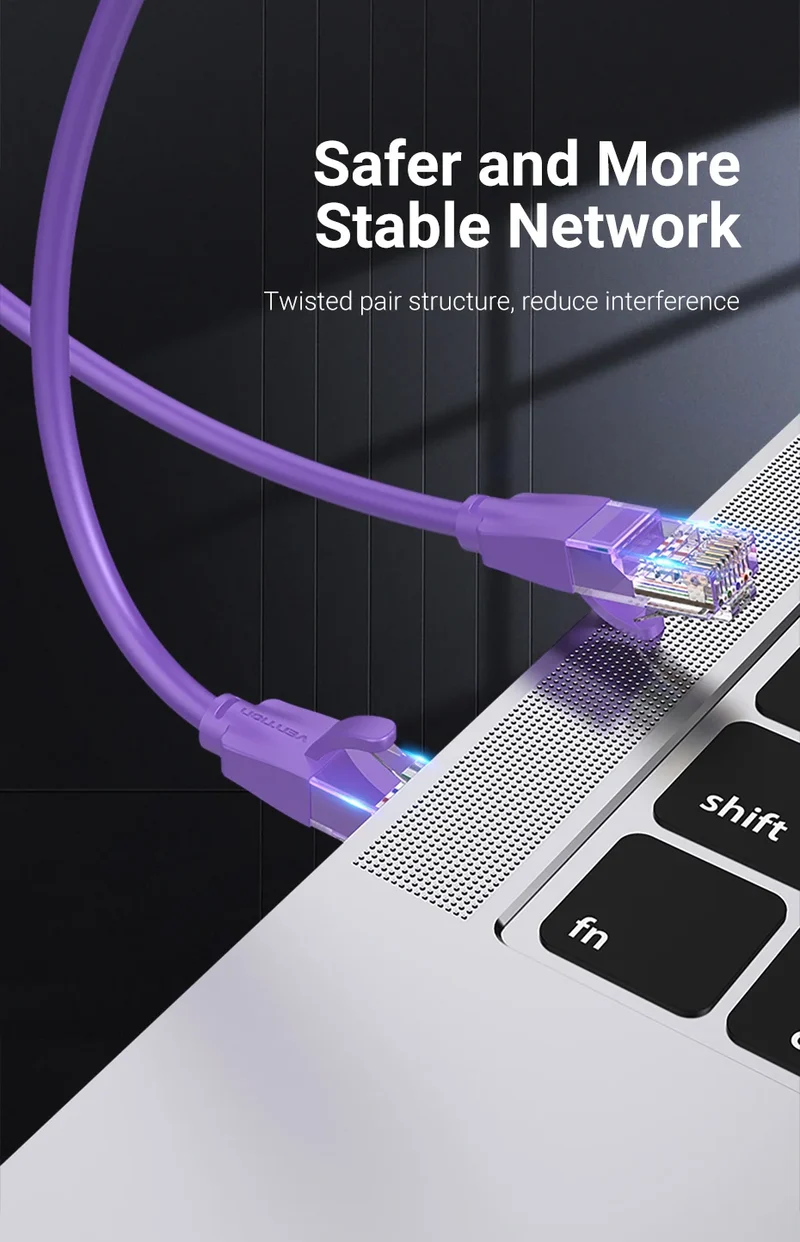 Vention Colour Ethernet Cable Cat 6 Network Cable 4 Twisted Pair Patch Cord RJ45 Internet UTP Cat6 Lan Cable for Laptop Router