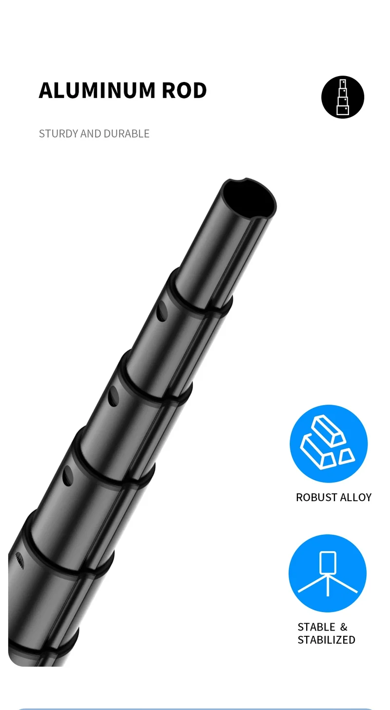 C20 Magnetic Selfie Stick Tripod for iPhone 12-16 Pro Max Travel Stand with Magsafe Phone Clamp for Android Smartphone