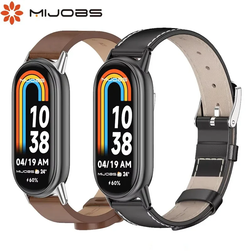 Strap for Xiaomi Mi Band 10 9 8 Bracelet Fashion Leather Replacement Wristband Miband 8 NFC Correa Mi Smart Band 8 9 Wrist Strap