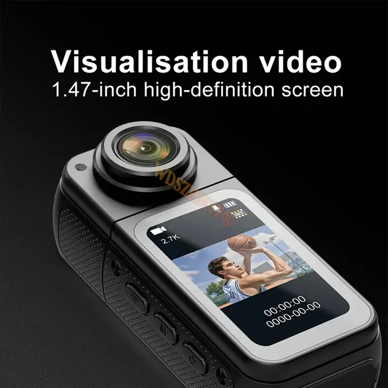 2.7K 180° Rotatable Wifi Outdoor Sports Camera 1.4Inch Screen Thumb Action Cam Motorcycle Road Sport Magnetic Attraction Bracket