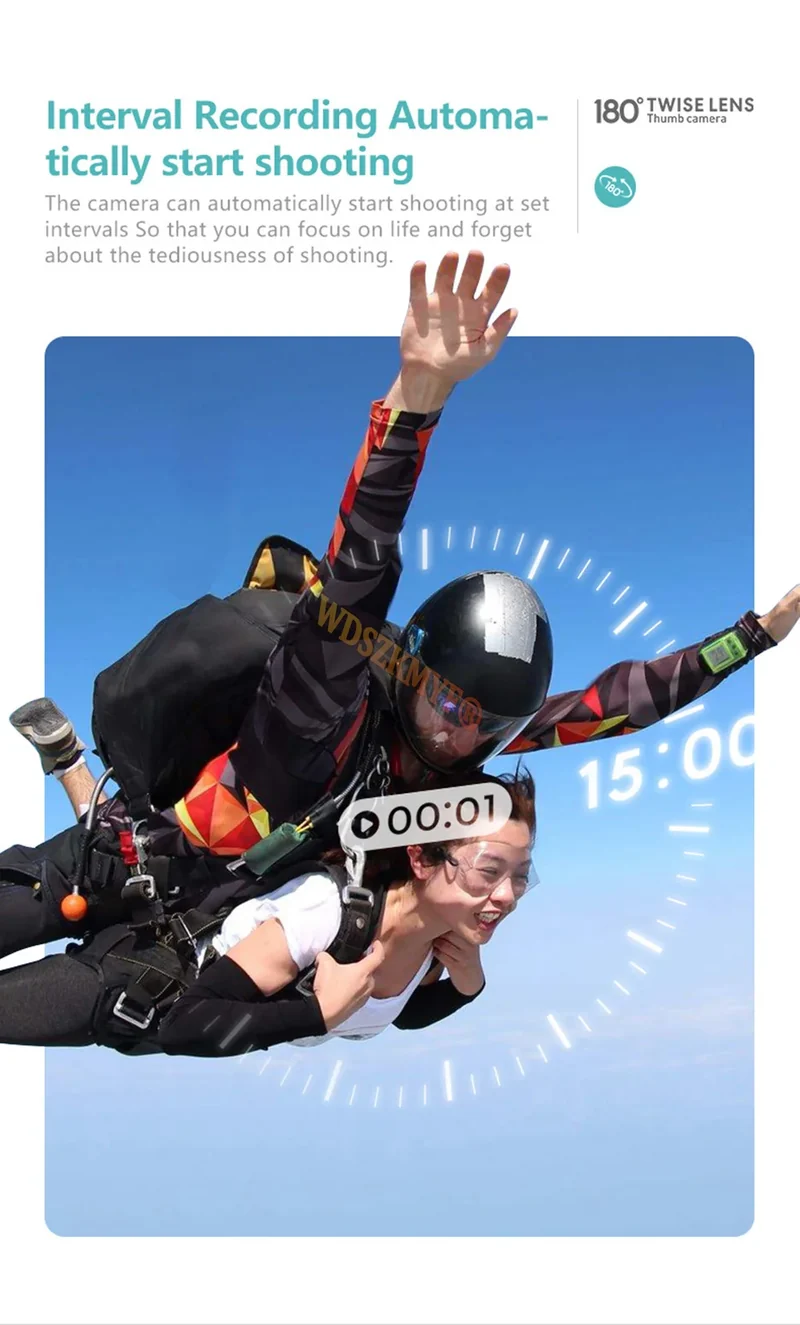 2.7K 180° Rotatable Wifi Outdoor Sports Camera 1.4Inch Screen Thumb Action Cam Motorcycle Road Sport Magnetic Attraction Bracket