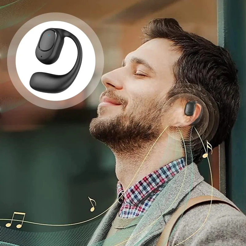 Wireless Over Ear Earbud Open-Ear Headphone with Water Resistance Long-Lasting Battery Earphone for Running Cycling Driving