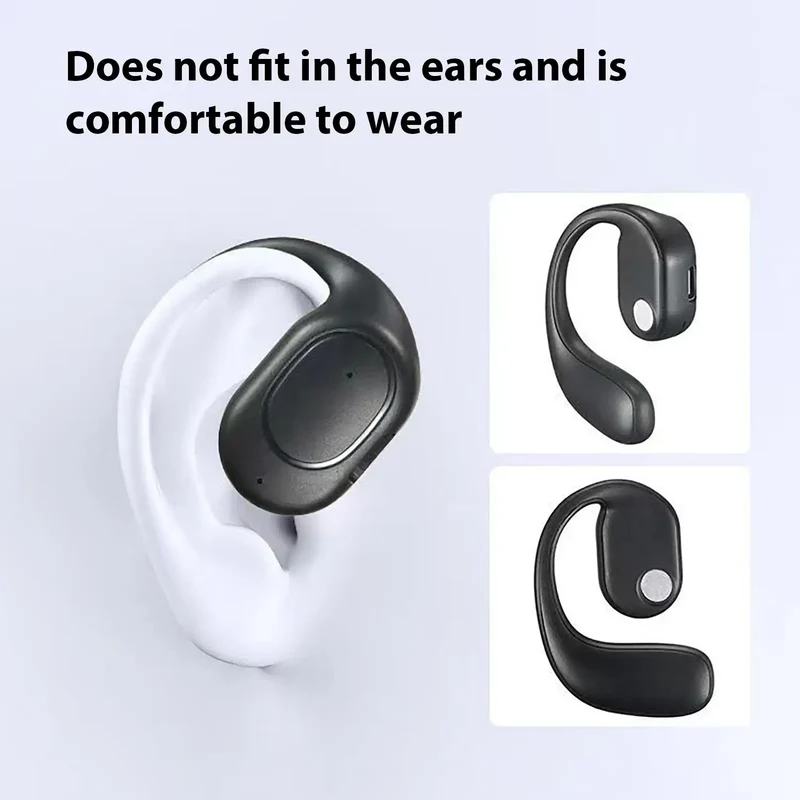 Wireless Over Ear Earbud Open-Ear Headphone with Water Resistance Long-Lasting Battery Earphone for Running Cycling Driving