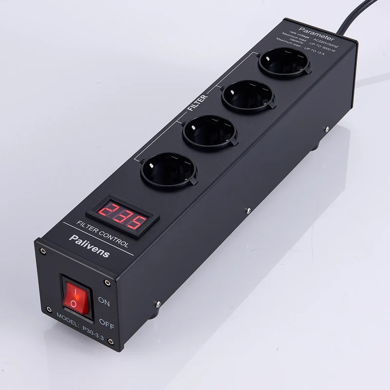 Pailvens power filter power board high fidelity isolation anti-interference filter socket, LCD screen surge protection model P30