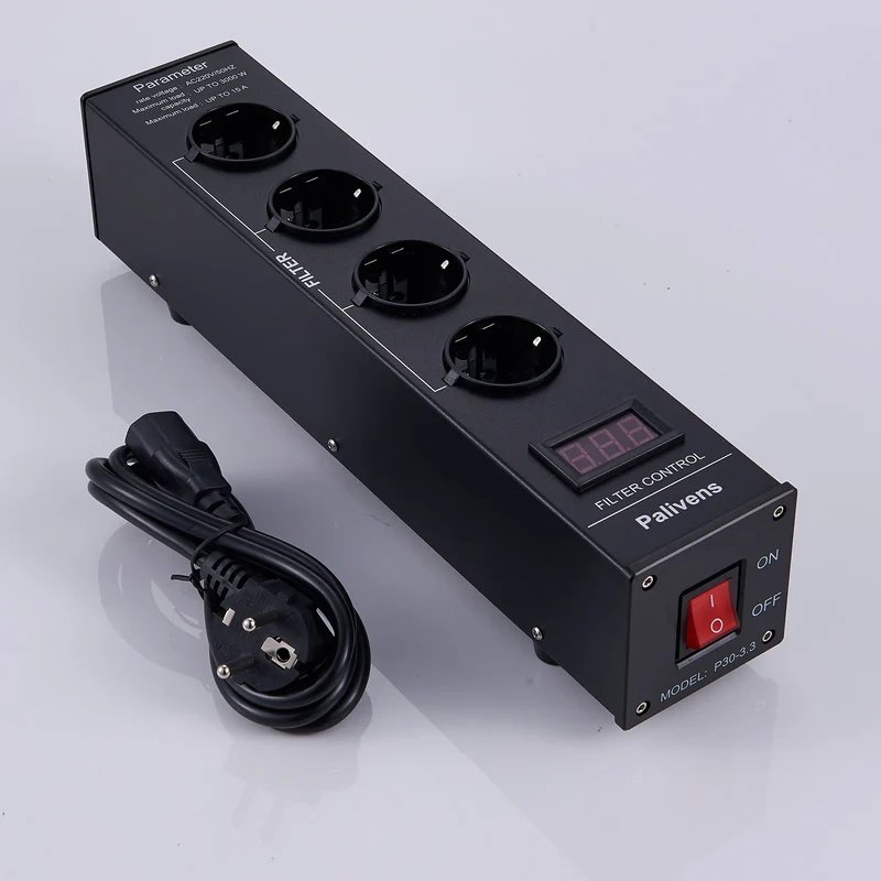 Pailvens power filter power board high fidelity isolation anti-interference filter socket, LCD screen surge protection model P30