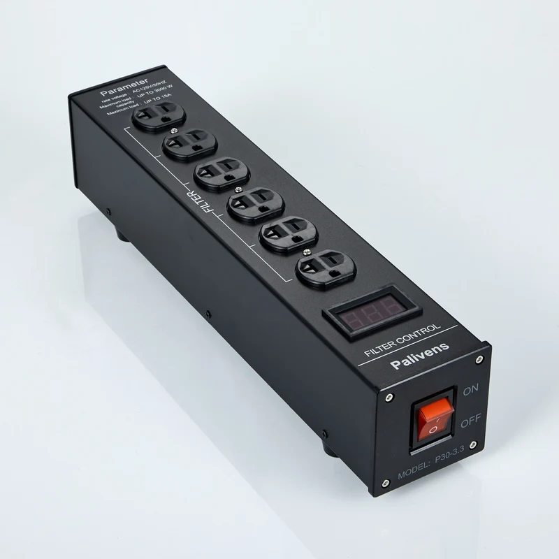 Pailvens power filter power board high fidelity isolation anti-interference filter socket, LCD screen surge protection model P30