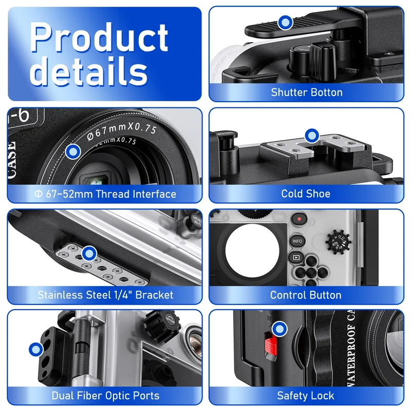 Seafrogs Scuba Diving Camera Case Cover For Olympus TG 7 TG 5 TG 6 Underwater Photography Equipment Waterproof Camera Housing 60