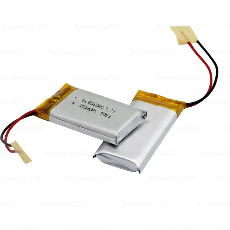 602040 Li Po Battery 3.7V Lithium Batteries 450mAh Lipo Rechargeable Cell for Smart Wearable Walkie Talkie GPS PSP Game Console