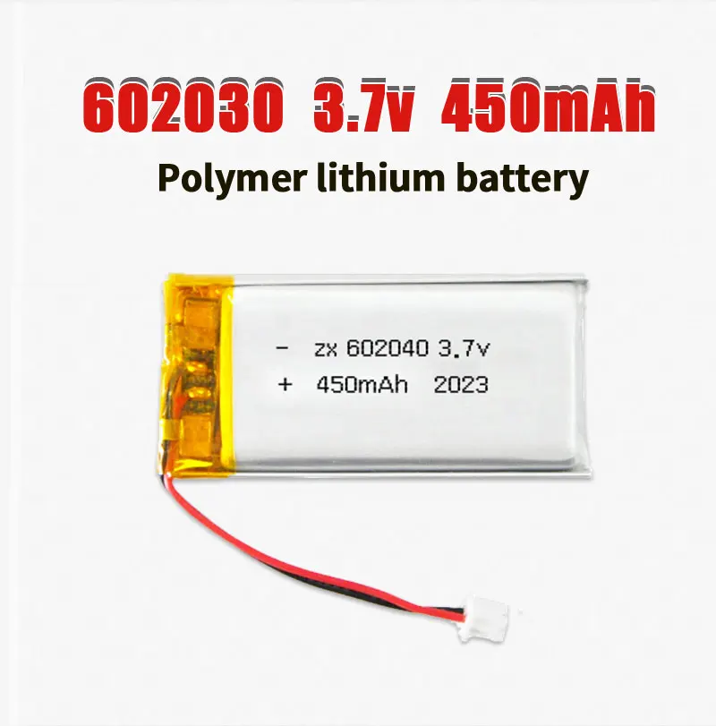 602040 Li Po Battery 3.7V Lithium Batteries 450mAh Lipo Rechargeable Cell for Smart Wearable Walkie Talkie GPS PSP Game Console