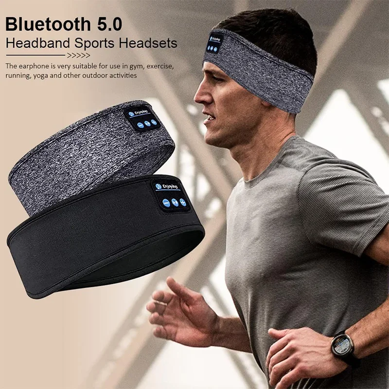 Wireless Bluetooth Earphone Sleeping Band Music Headphones Soft Elastic Comfortable Eye Mask Sleep Headset for Side Sleepers