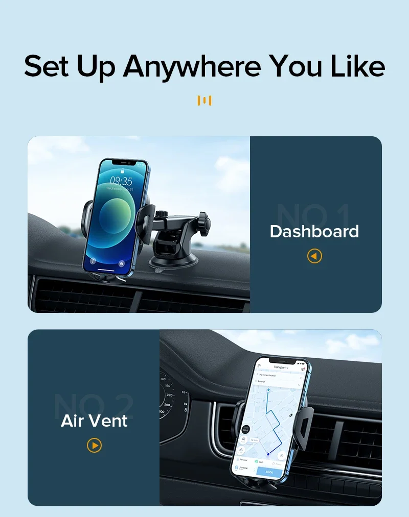 AUFU Sucker Car Phone Holder Smartphone Mount Stand GPS Telefon Mobile Cell Support For iPhone 15 14 13 Pro Max Xiaomi Samsung