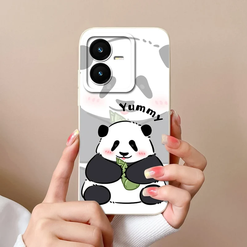 Case For Vivo Y22 Y22S Cover Camera Lens Protector For Vivo Y 22 Soft Liquid Silicone Cartoon Phone Back Covers For Women Man