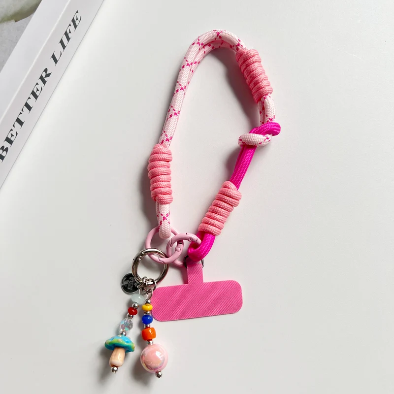 Wrist, Thumb, Mobile Phone Hanging Rope Dual Purpose Adjustable Short Braided Rope Strong and Durable for Men and Women
