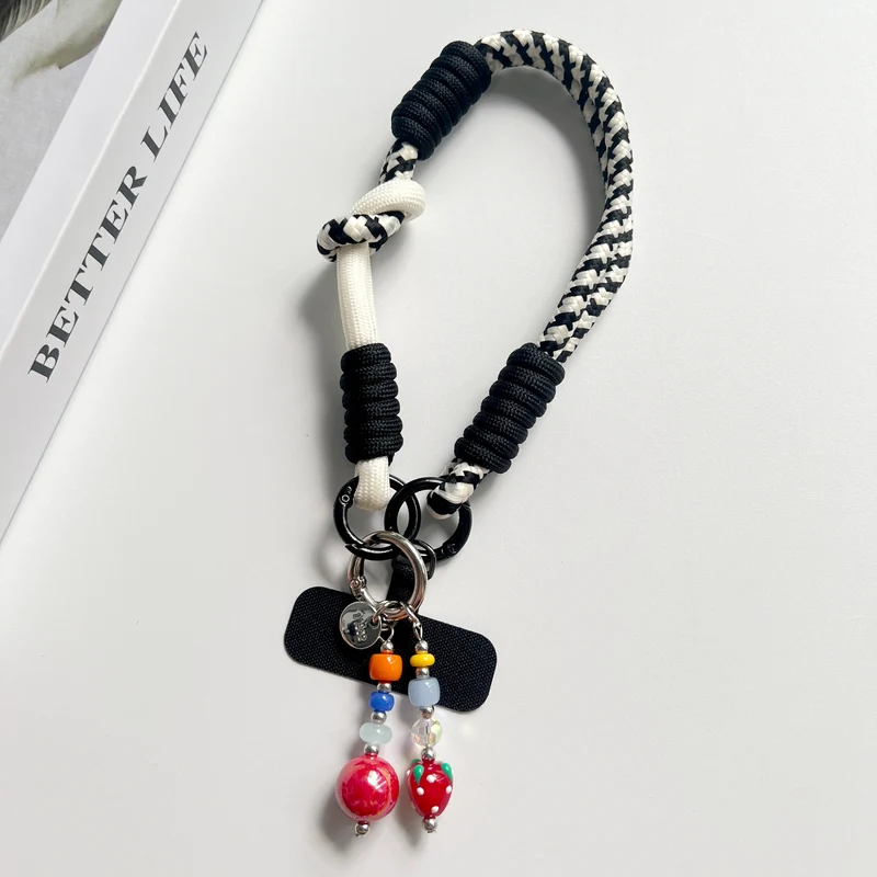 Wrist, Thumb, Mobile Phone Hanging Rope Dual Purpose Adjustable Short Braided Rope Strong and Durable for Men and Women